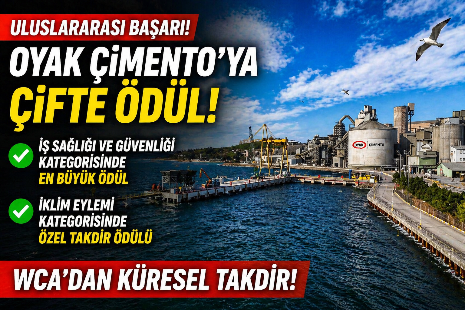 OYAK ÇİMENTO’YA ÇİFTE ULUSLARARASI ÖDÜL!